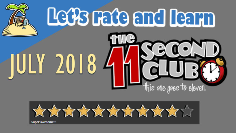 11 SecondClub July 2018 – Let’s rate and learn
